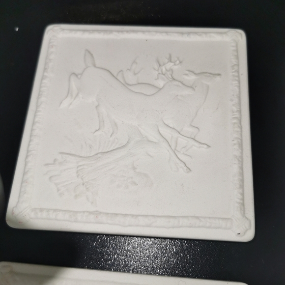 Very rare Lenox outdoor wild animals set of 4 coasters - Picture 4 of 7